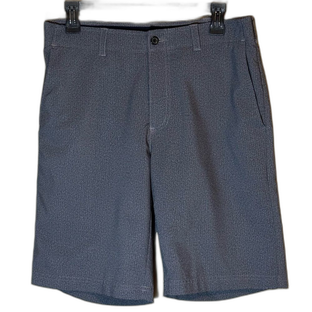 Jack Nicklaus Men's 32 Gray Golf Shorts Active Flex Waistband Herringbone 9.5"
